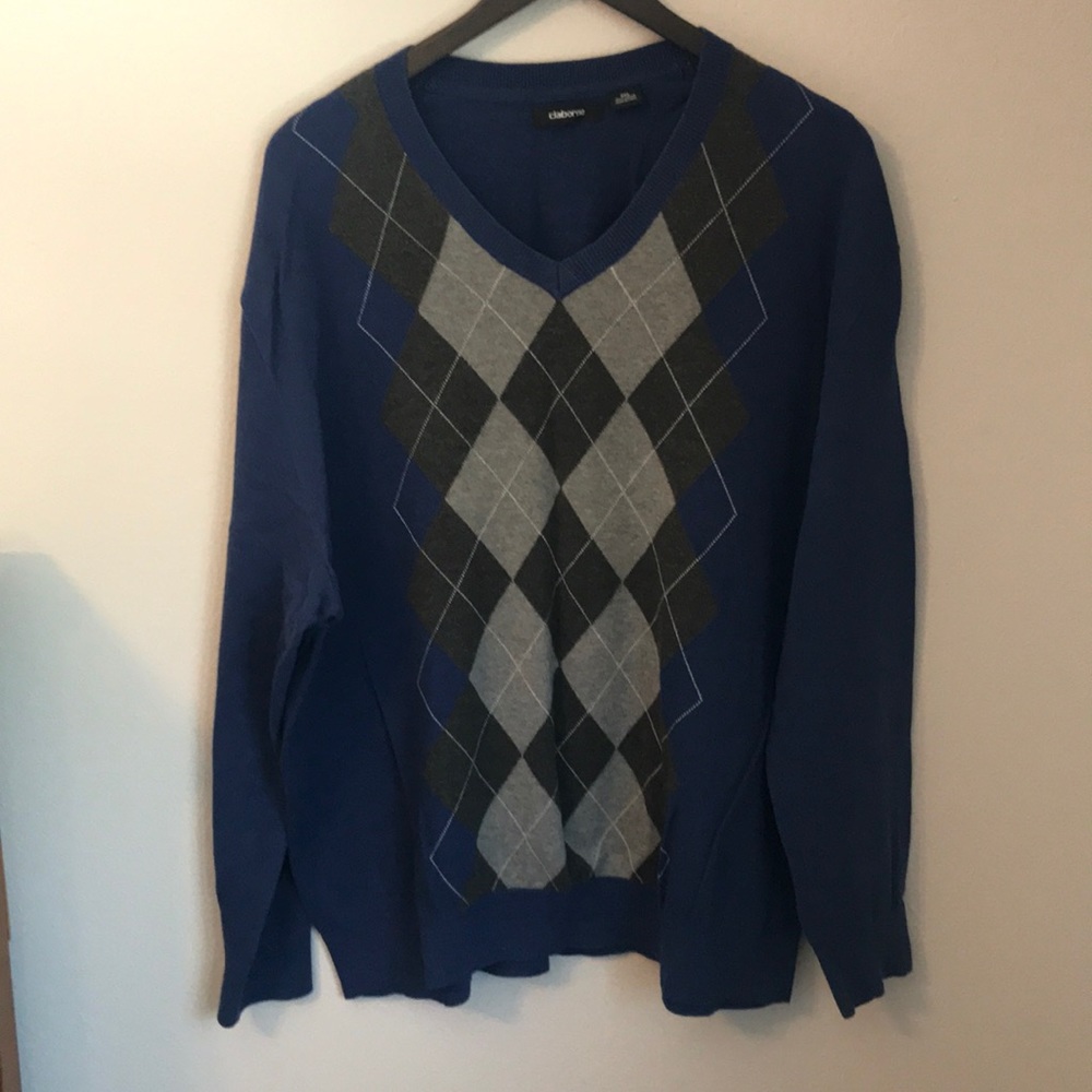Claiborne Men’s V-Neck Sweater 2XL XXL